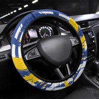 Uruguay 200th Independence Day Steering Wheel Cover Sol de Mayo Grunge Stylized - Wonder Print Shop