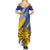 Personalized Uruguay 200th Independence Day Summer Maxi Dress Sol de Mayo Grunge Stylized - Wonder Print Shop