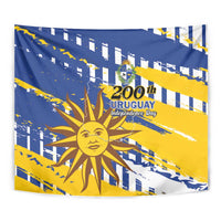 Uruguay 200th Independence Day Tapestry Sol de Mayo Grunge Stylized - Wonder Print Shop