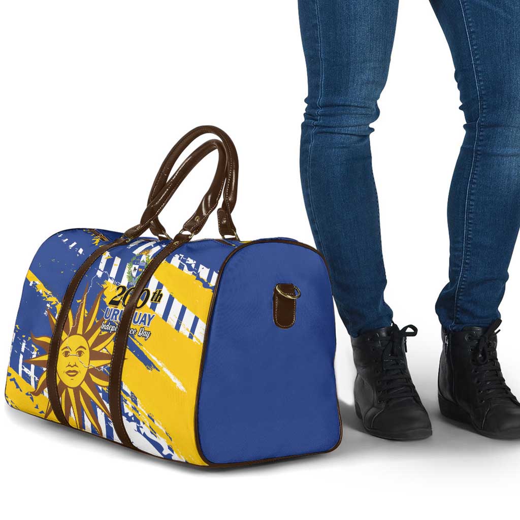 Uruguay 200th Independence Day Travel Bag Sol de Mayo Grunge Stylized - Wonder Print Shop