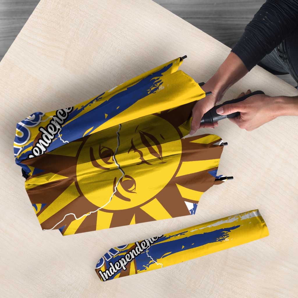Uruguay 200th Independence Day Umbrella Sol de Mayo Grunge Stylized - Wonder Print Shop