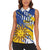 Personalized Uruguay 200th Independence Day Women Sleeveless Polo Shirt Sol de Mayo Grunge Stylized - Wonder Print Shop