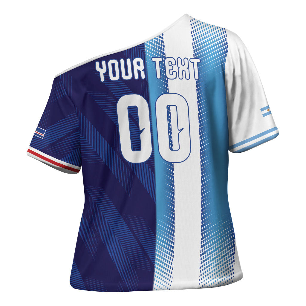 Custom Argentina Cabo Verde 2026 World Football Cross Shoulder Shirt Forever Pride