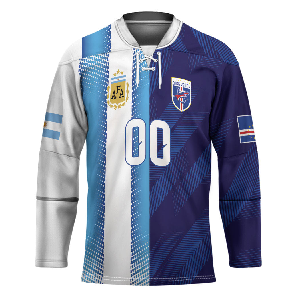 Custom Argentina Cabo Verde 2026 World Football Hockey Jersey Forever Pride