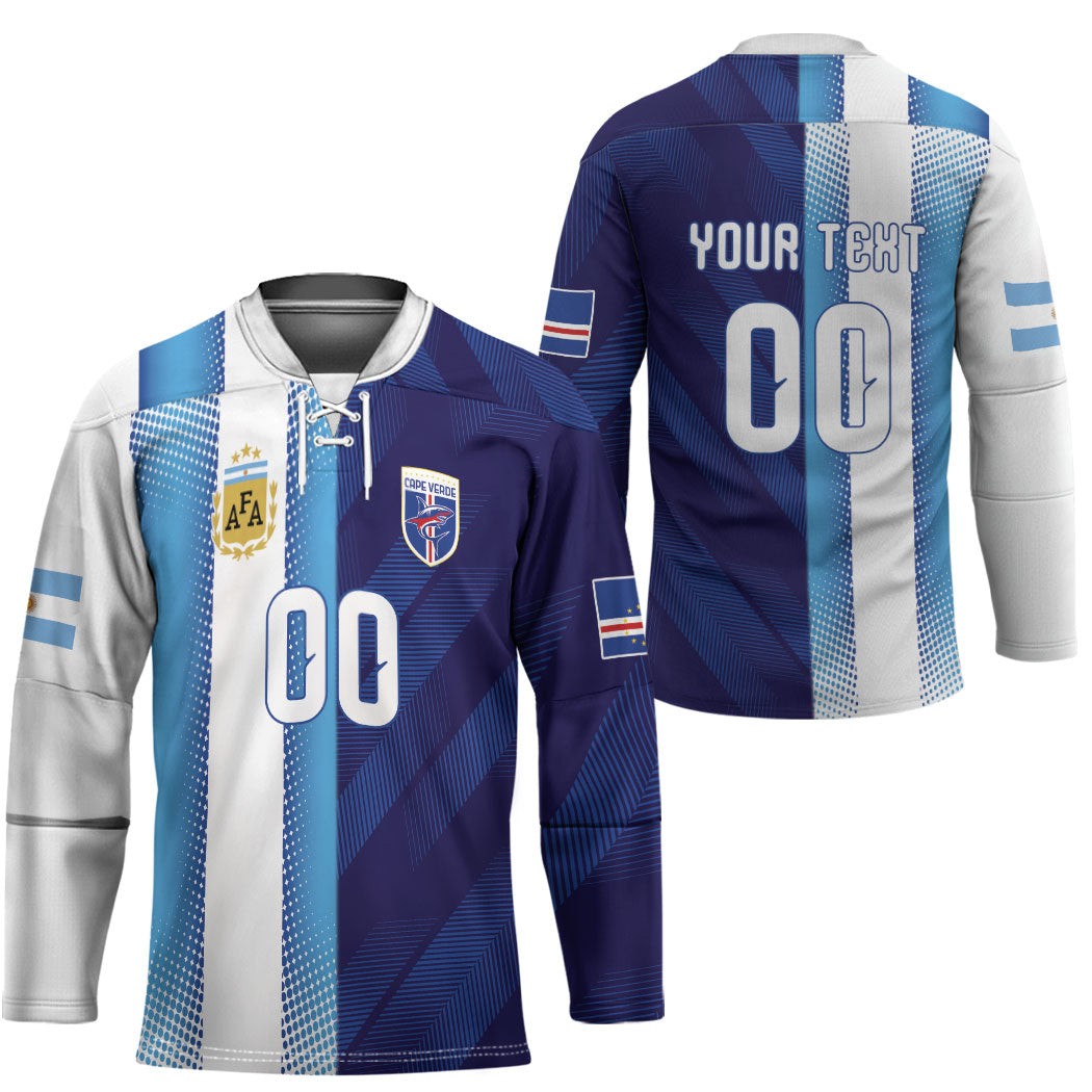 Custom Argentina Cabo Verde 2026 World Football Hockey Jersey Forever Pride