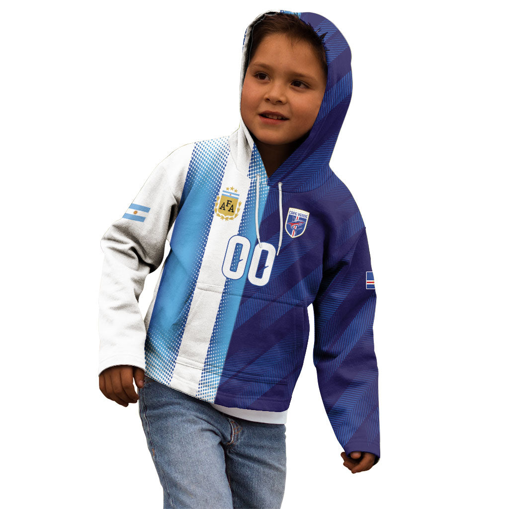 Custom Argentina Cabo Verde 2026 World Football Kid Hoodie Forever Pride