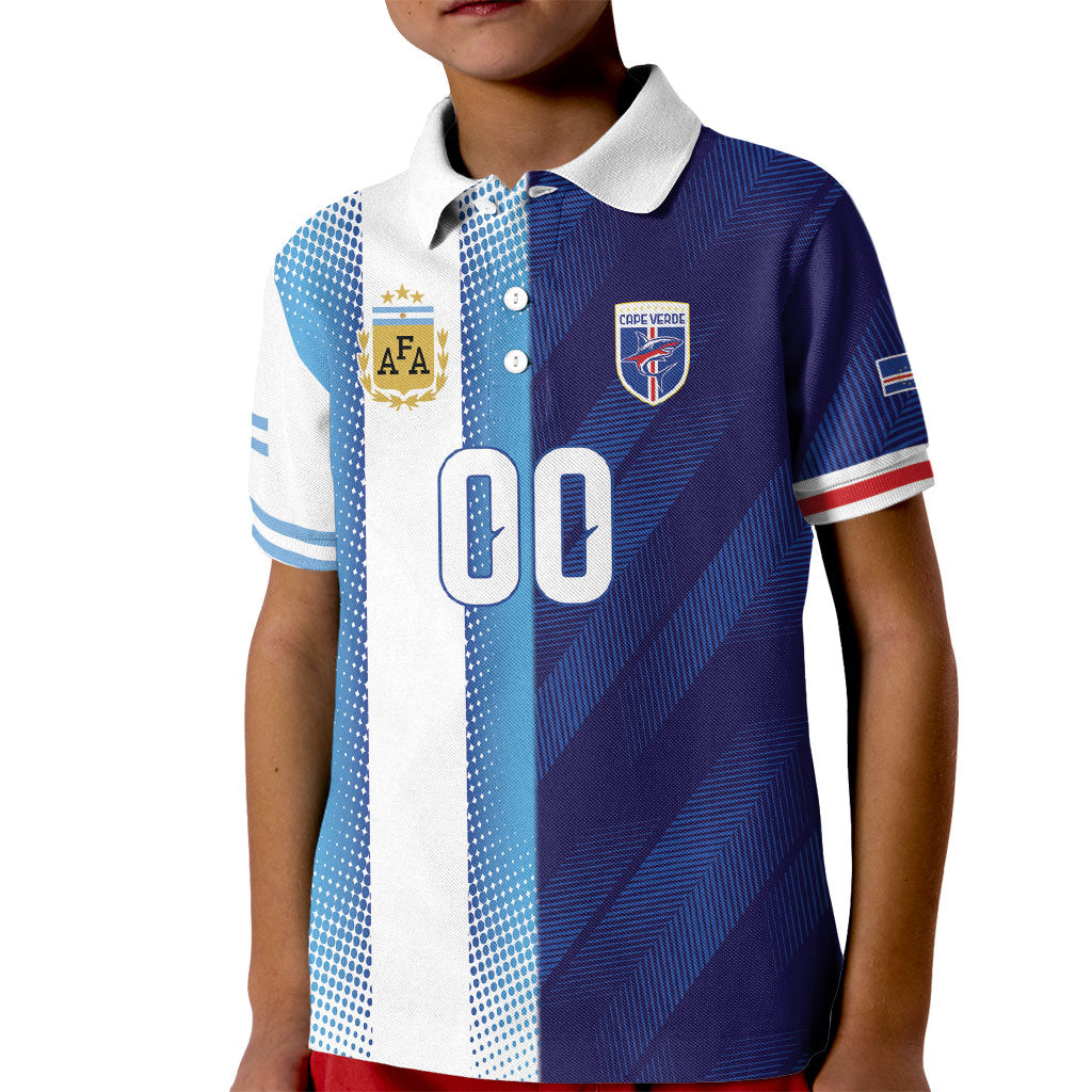 Custom Argentina Cabo Verde 2026 World Football Kid Polo Shirt Forever Pride