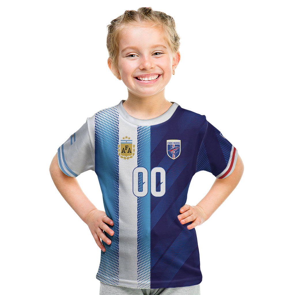 Custom Argentina Cabo Verde 2026 World Football Kid T Shirt Forever Pride