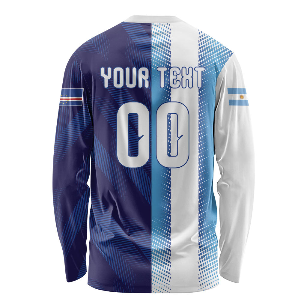 Custom Argentina Cabo Verde 2026 World Football Long Sleeve Shirt Forever Pride