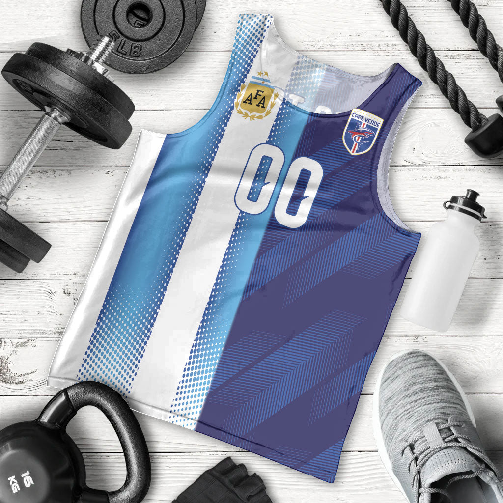 Custom Argentina Cabo Verde 2026 World Football Men Tank Top Forever Pride