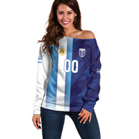 Custom Argentina Cabo Verde 2026 World Football Off Shoulder Sweater Forever Pride