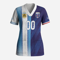 Custom Argentina Cabo Verde 2026 World Football Scrub Top Forever Pride