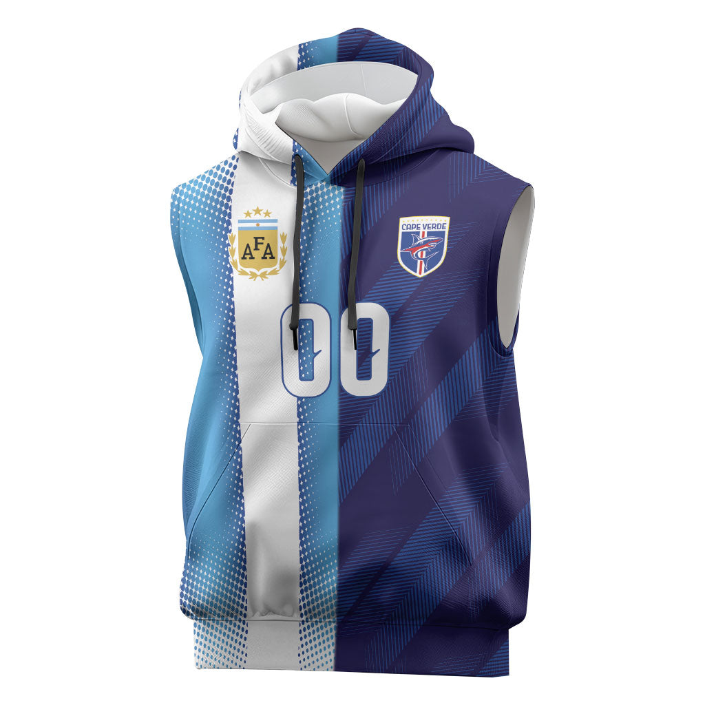 Custom Argentina Cabo Verde 2026 World Football Sleeveless Hoodie Forever Pride