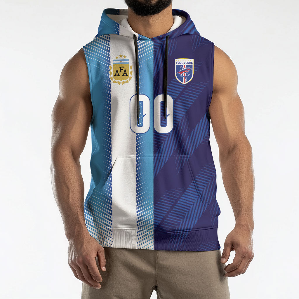 Custom Argentina Cabo Verde 2026 World Football Sleeveless Hoodie Forever Pride