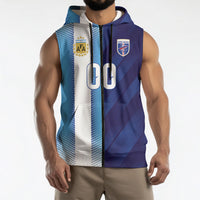 Custom Argentina Cabo Verde 2026 World Football Sleeveless Zip Hoodie Forever Pride
