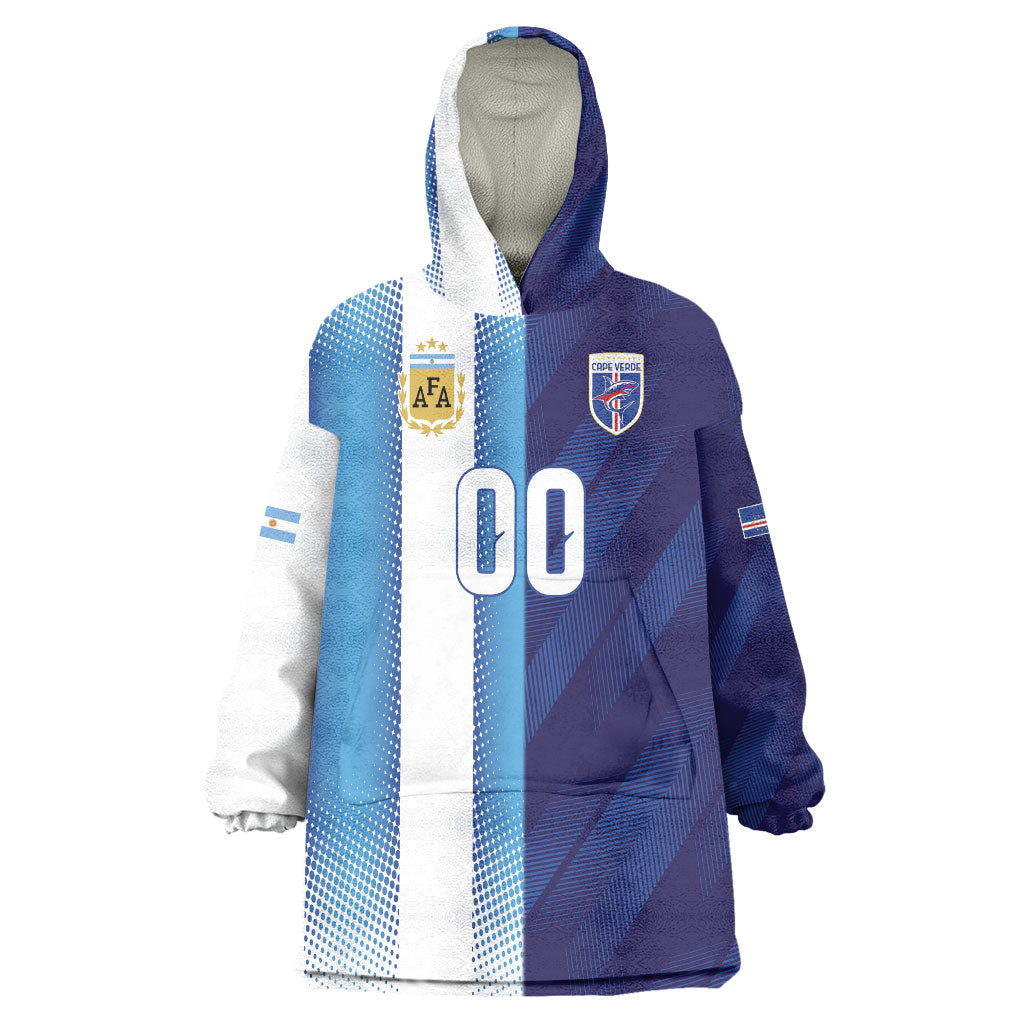 Custom Argentina Cabo Verde 2026 World Football Wearable Blanket Hoodie Forever Pride