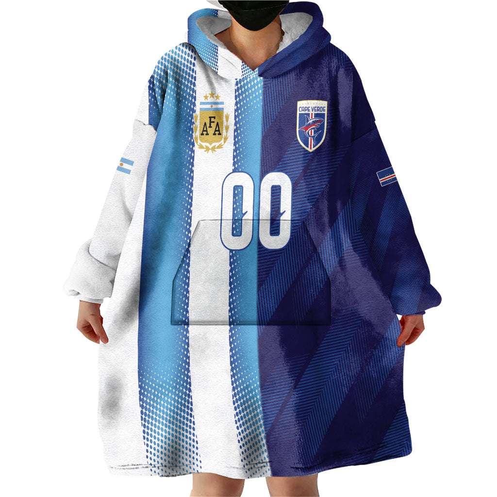 Custom Argentina Cabo Verde 2026 World Football Wearable Blanket Hoodie Forever Pride