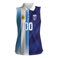 Custom Argentina Cabo Verde 2026 World Football Women Sleeveless Polo Shirt Forever Pride