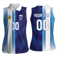 Custom Argentina Cabo Verde 2026 World Football Women Sleeveless Polo Shirt Forever Pride