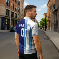 Custom Argentina Cabo Verde 2026 World Football Zipper Polo Shirt Forever Pride