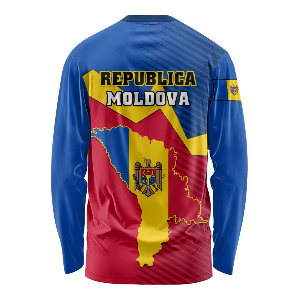 Moldova Independence Day Long Sleeve Shirt Coat of Arms Special Version LT01