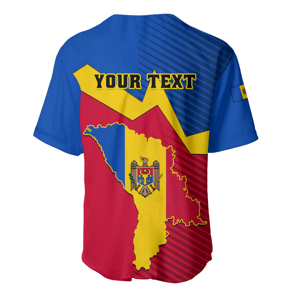 Personalised Moldova Independence Day Baseball Jersey Coat of Arms Special Version - Wonder Print Shop