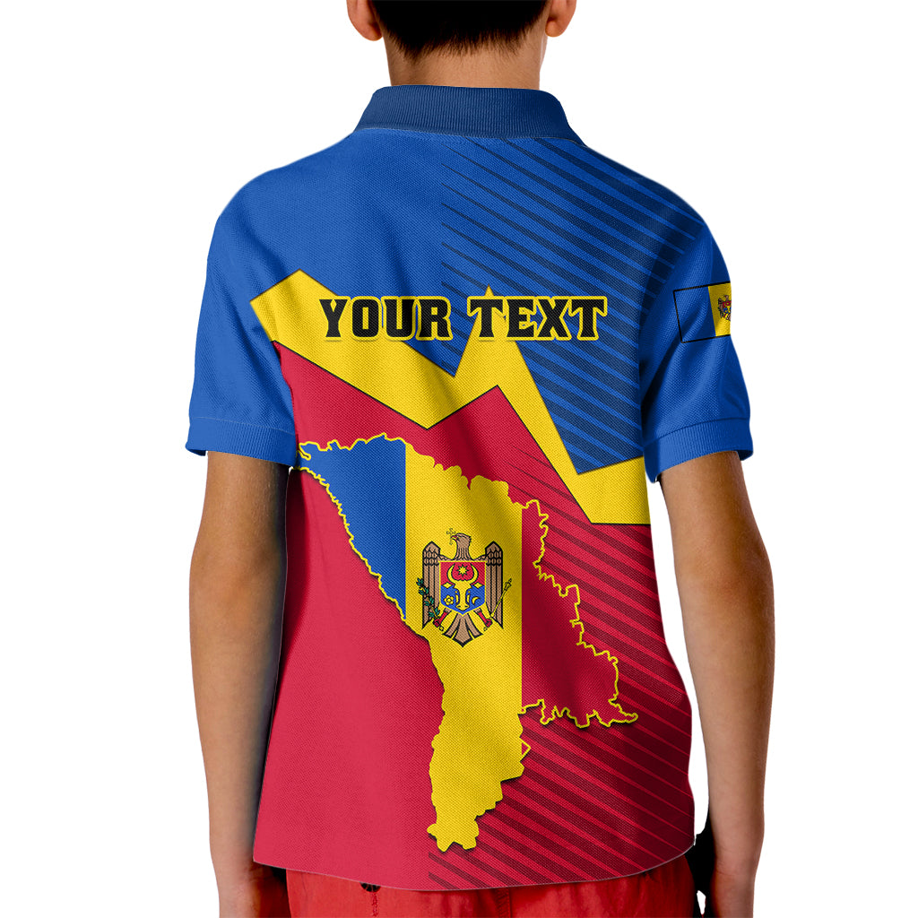 Personalised Moldova Independence Day Kid Polo Shirt Coat of Arms Special Version - Wonder Print Shop