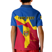 Personalised Moldova Independence Day Kid Polo Shirt Coat of Arms Special Version - Wonder Print Shop