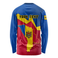 Personalised Moldova Independence Day Long Sleeve Shirt Coat of Arms Special Version LT01
