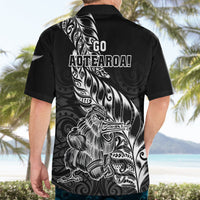 New Zealand Silver Fern Rugby Hawaiian Shirt Aotearoa Kiwi Maori Black Version - Wonder Print Shop