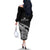 New Zealand Silver Fern Rugby Off The Shoulder Long Sleeve Dress Aotearoa Kiwi Maori Black Version - Wonder Print Shop