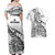 New Zealand Silver Fern Rugby Couples Matching Off Shoulder Maxi Dress and Hawaiian Shirt Aotearoa Kiwi Maori White Version - Wonder Print Shop
