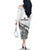 New Zealand Silver Fern Rugby Off The Shoulder Long Sleeve Dress Aotearoa Kiwi Maori White Version - Wonder Print Shop
