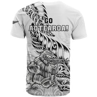 New Zealand Silver Fern Rugby T Shirt Aotearoa Kiwi Maori White Version - Wonder Print Shop