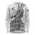 Custom New Zealand Silver Fern Rugby Long Sleeve Shirt Aotearoa Kiwi Maori White Version LT01