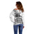 Custom New Zealand Silver Fern Rugby Off Shoulder Sweater Aotearoa Kiwi Maori White Version - Wonder Print Shop