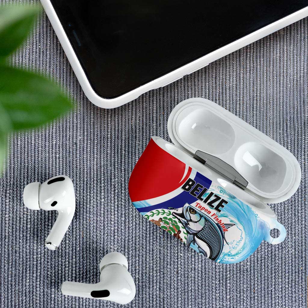 Belize Tarpon Fishing AirPods Case Belize Where the Silver King Reigns - Wonder Print Shop