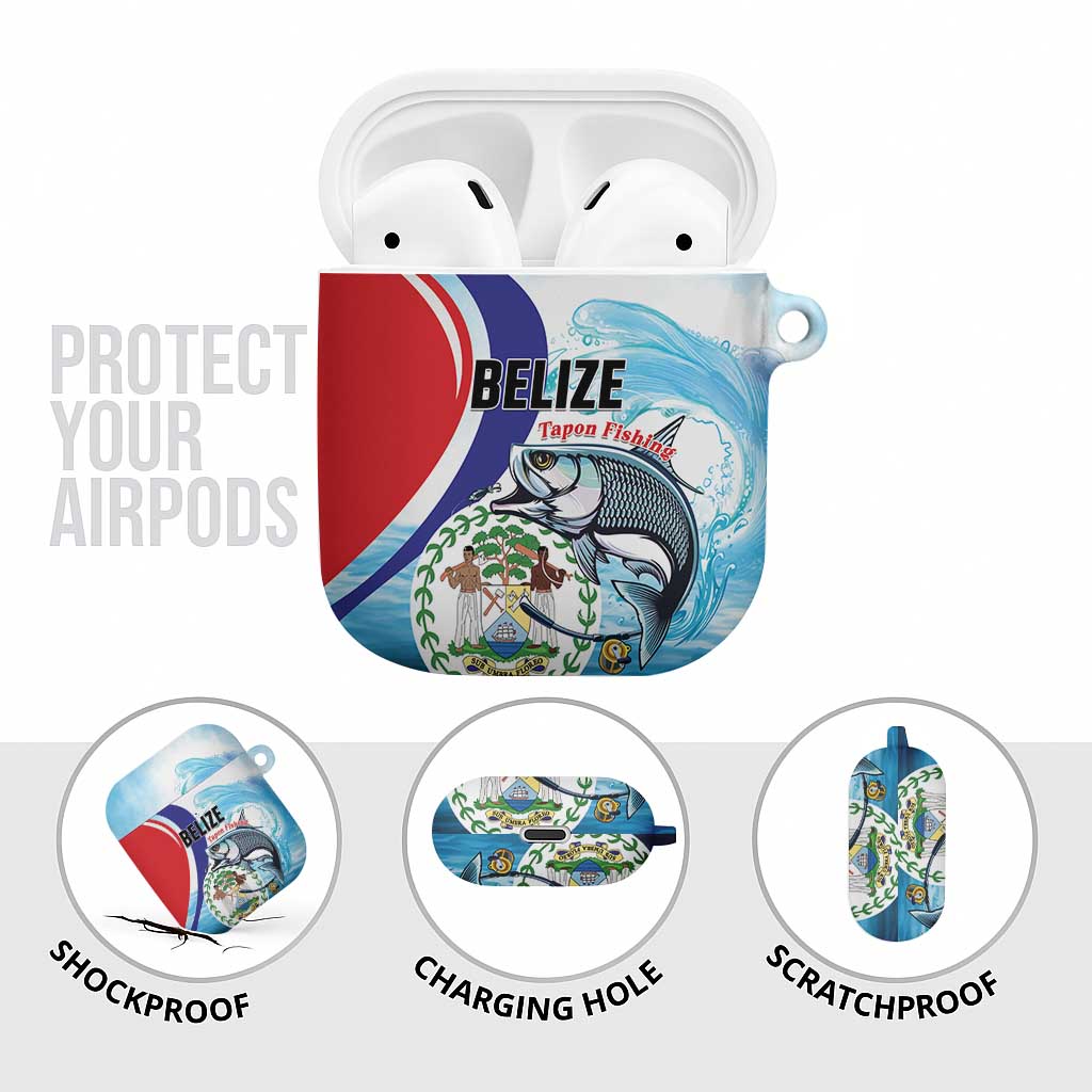 Belize Tarpon Fishing AirPods Case Belize Where the Silver King Reigns - Wonder Print Shop