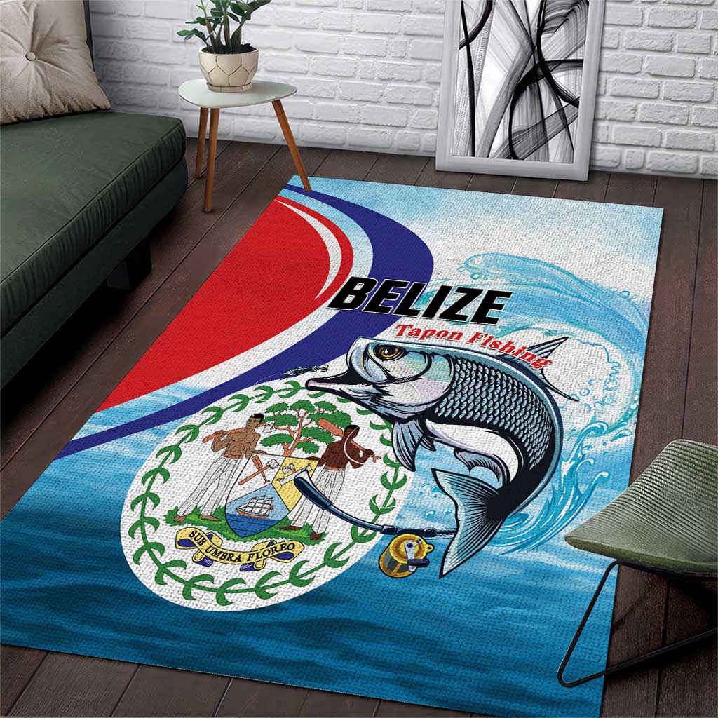 Belize Tarpon Fishing Area Rug Belize Where the Silver King Reigns - Wonder Print Shop