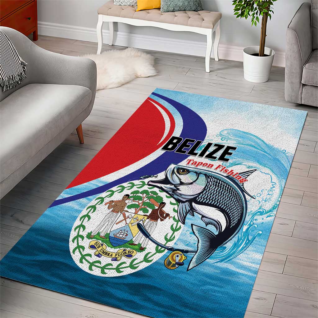 Belize Tarpon Fishing Area Rug Belize Where the Silver King Reigns - Wonder Print Shop