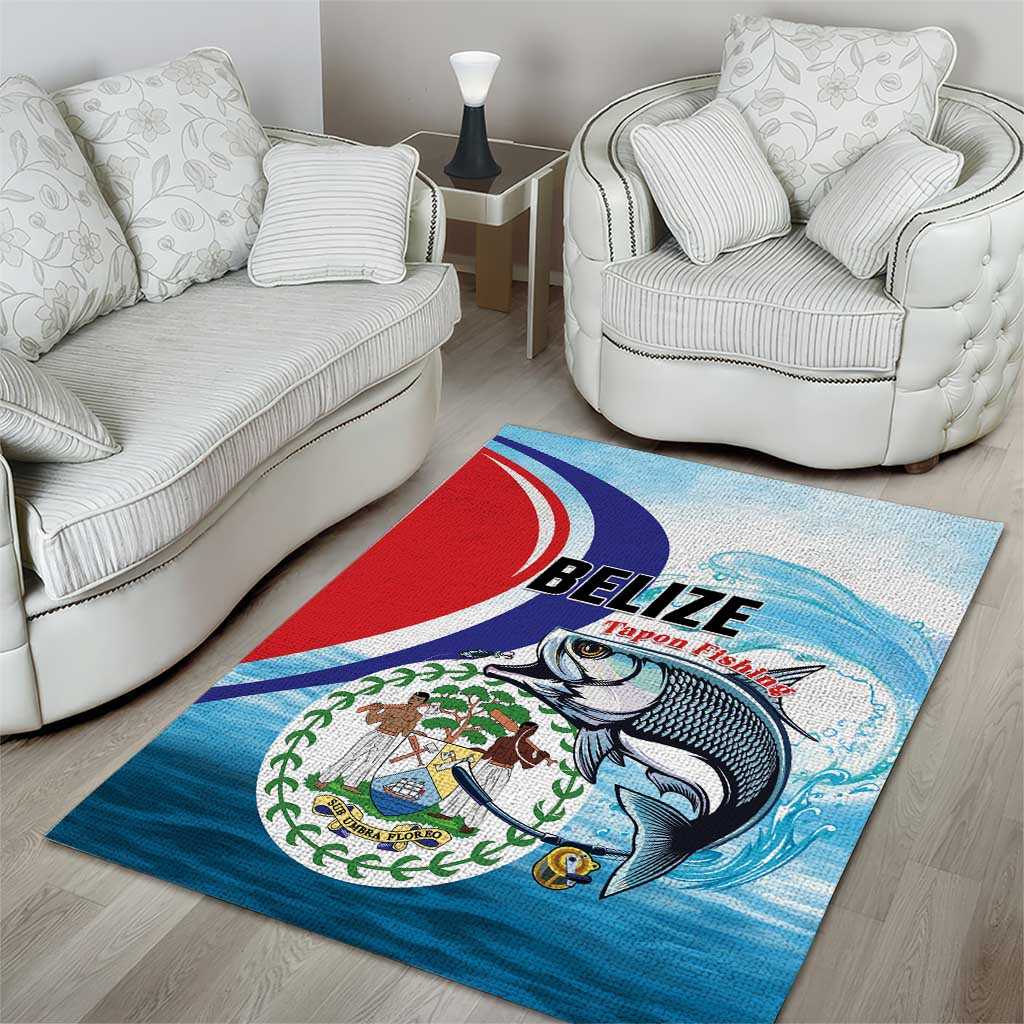 Belize Tarpon Fishing Area Rug Belize Where the Silver King Reigns - Wonder Print Shop