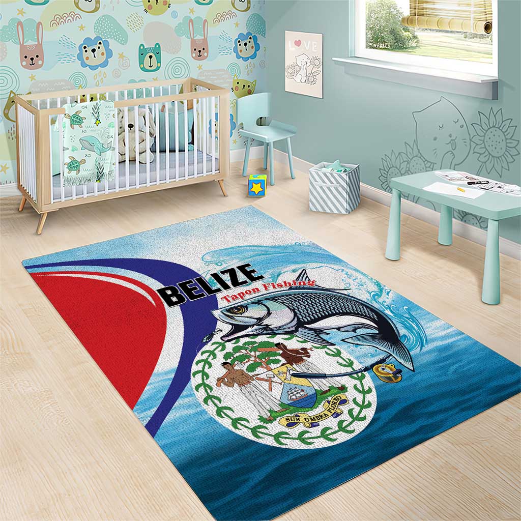 Belize Tarpon Fishing Area Rug Belize Where the Silver King Reigns - Wonder Print Shop