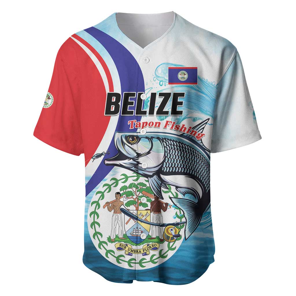 Personalized Belize Tarpon Fishing Baseball Jersey Belize Where the Silver King Reigns - Wonder Print Shop