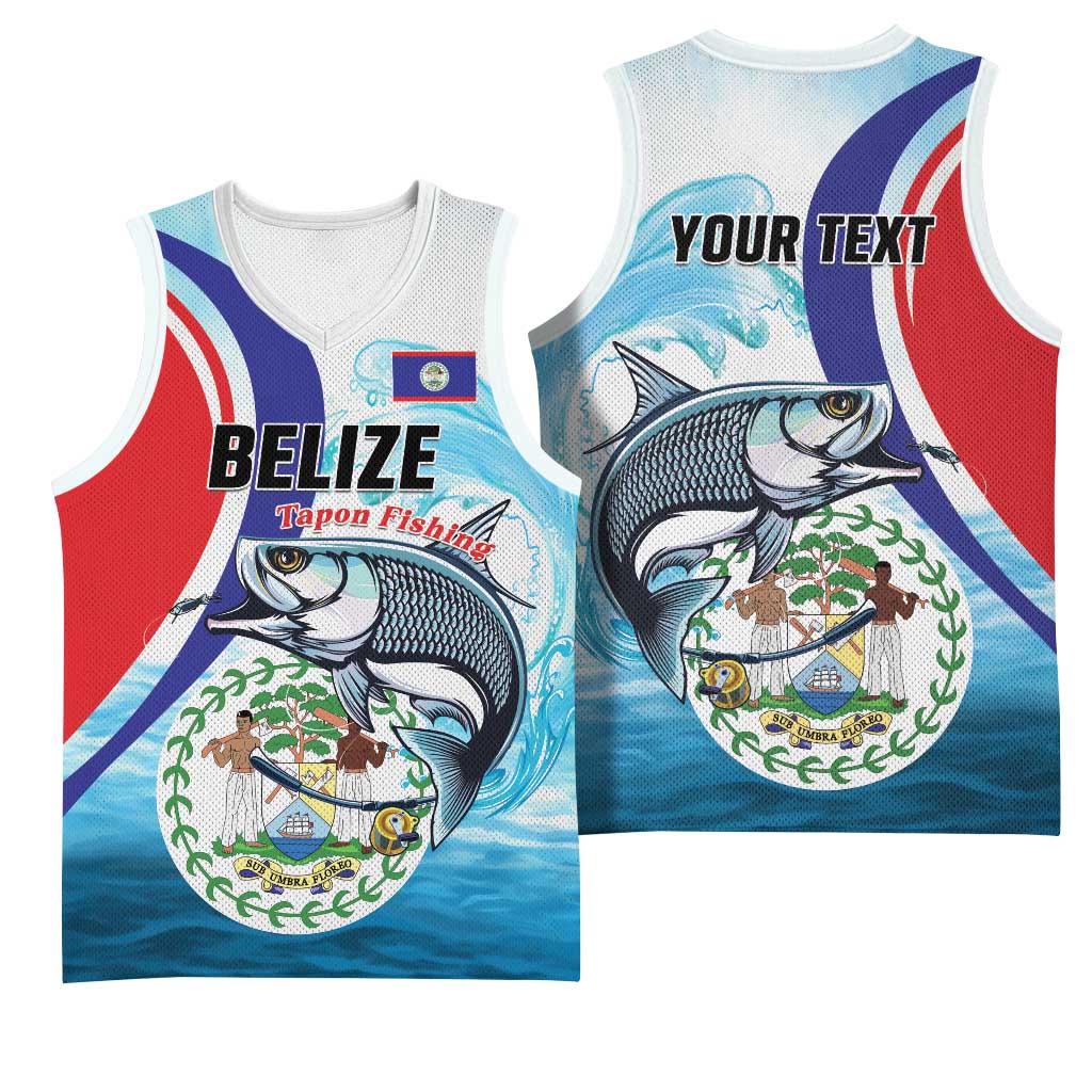 Personalized Belize Tarpon Fishing Basketball Jersey Belize Where the Silver King Reigns - Wonder Print Shop