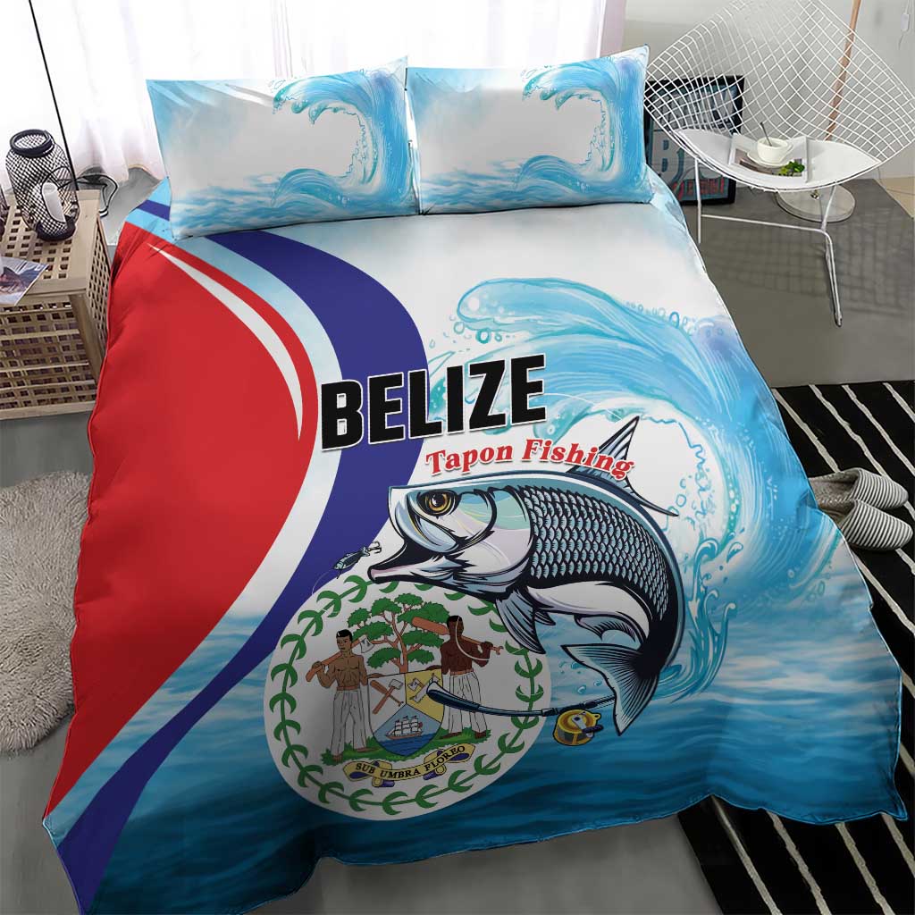 Belize Tarpon Fishing Bedding Set Belize Where the Silver King Reigns - Wonder Print Shop