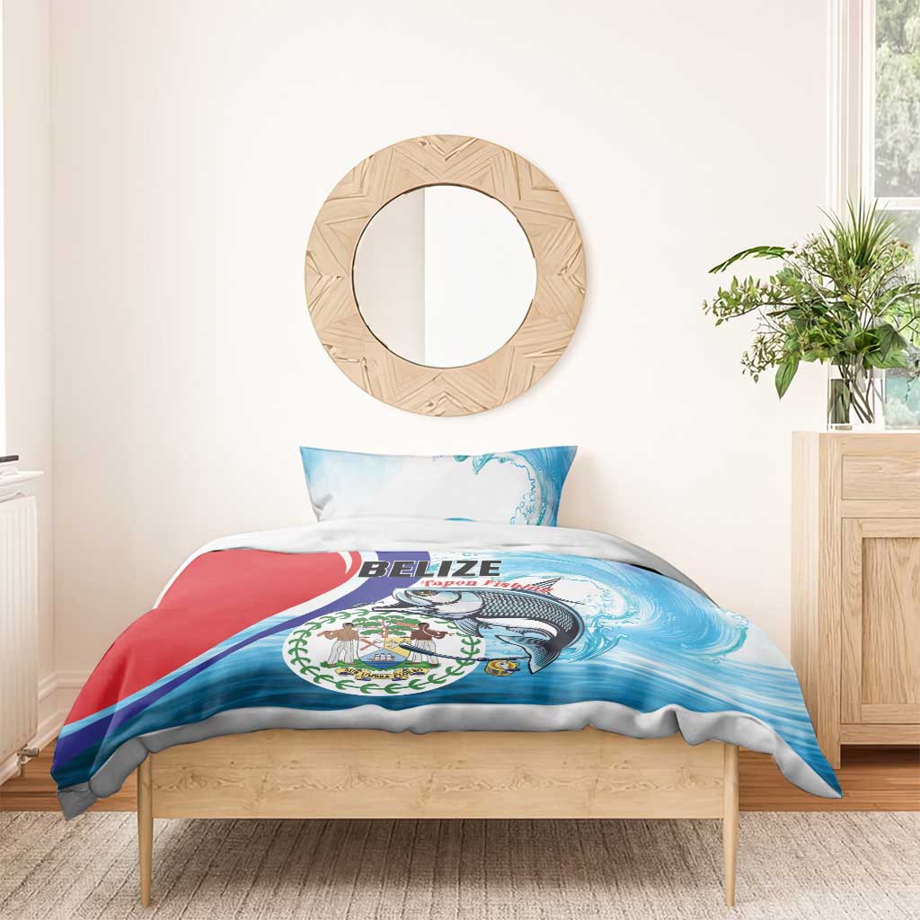 Belize Tarpon Fishing Bedding Set Belize Where the Silver King Reigns - Wonder Print Shop