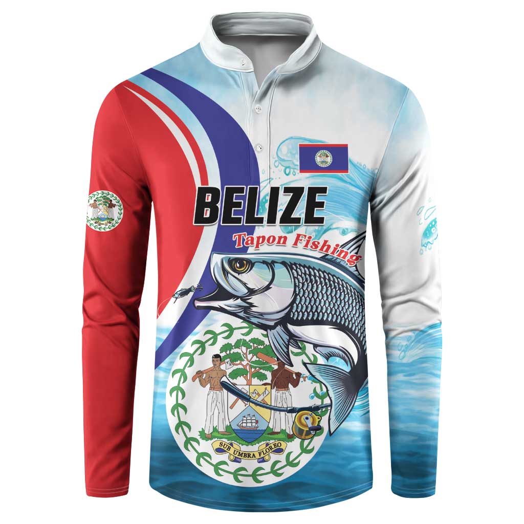 Personalized Belize Tarpon Fishing Button Sweatshirt Belize Where the Silver King Reigns - Wonder Print Shop