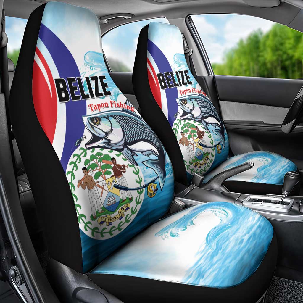 Belize Tarpon Fishing Car Seat Cover Belize Where the Silver King Reigns - Wonder Print Shop