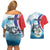 Personalized Belize Tarpon Fishing Couples Matching Off Shoulder Short Dress and Hawaiian Shirt Belize Where the Silver King Reigns - Wonder Print Shop