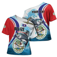 Personalized Belize Tarpon Fishing Cross Shoulder Shirt Belize Where the Silver King Reigns - Wonder Print Shop